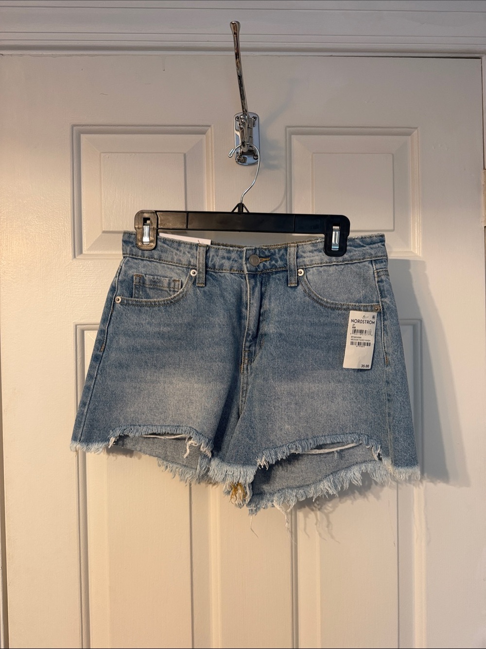bp. Light Wash Distressed Denim Cutoff Shorts